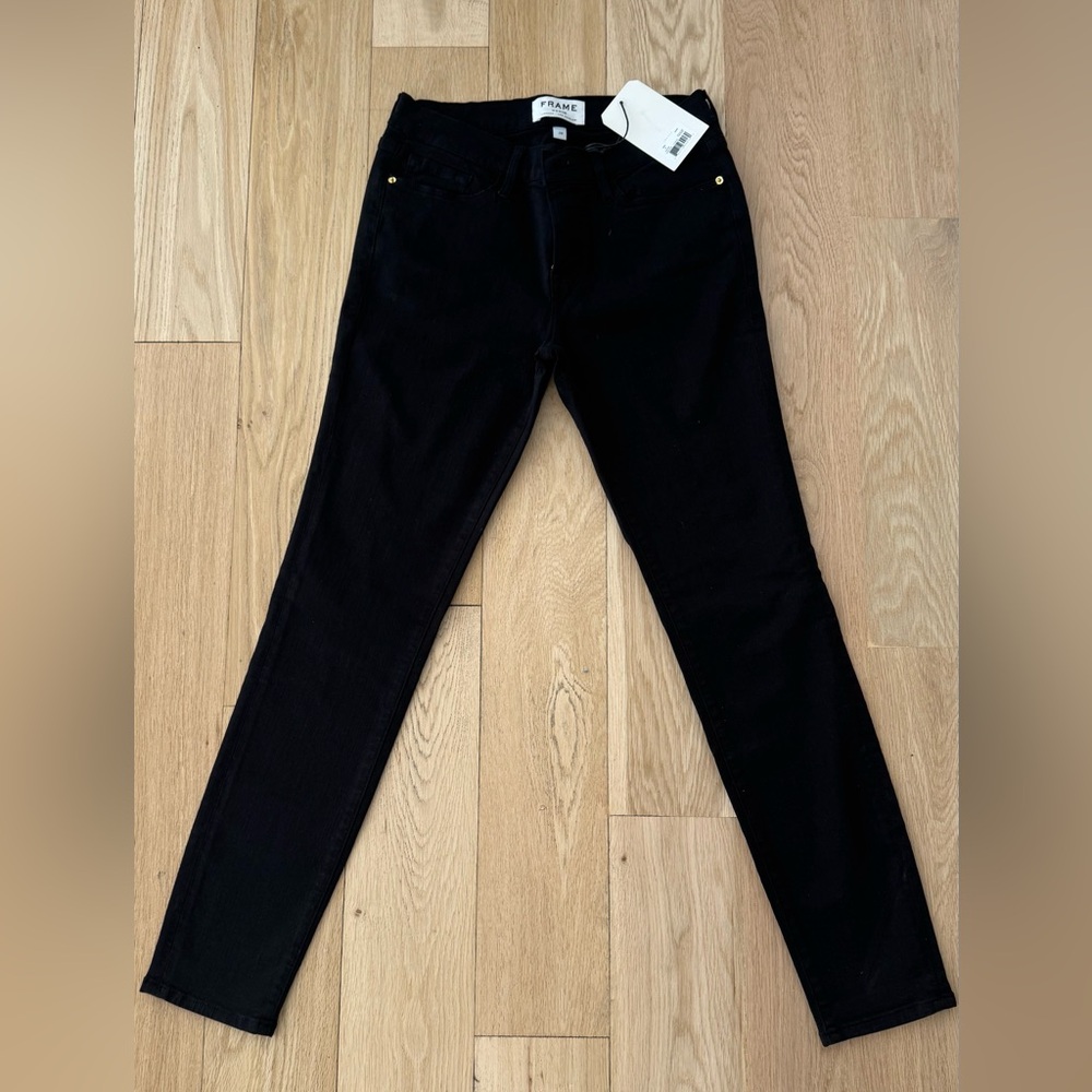 Frame Denim Black Skinny Jeans